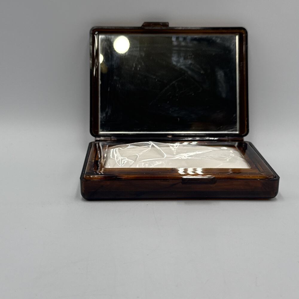 Lucite Tissue Box & Mirror Compact Set From Holiday Inn Des Moines Iowa Rare